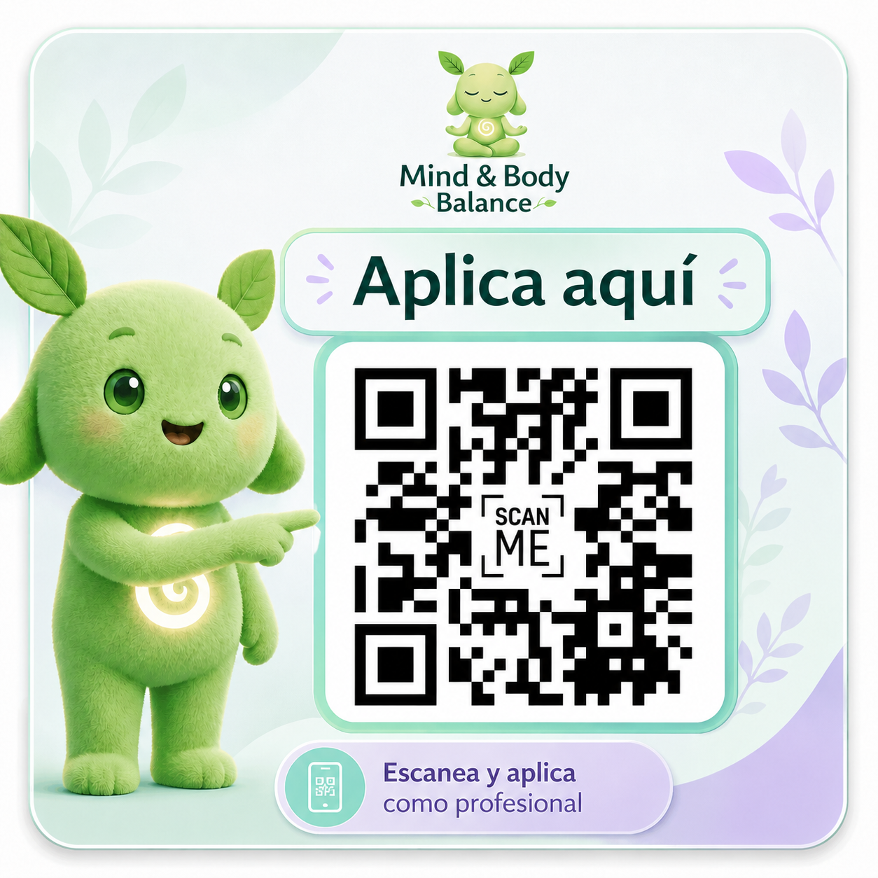 Código QR para aplicar como profesional en mind-bodybalanceapp.com